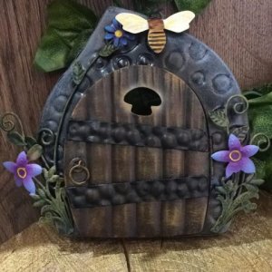 Metal Fairy Door Bumble Bee