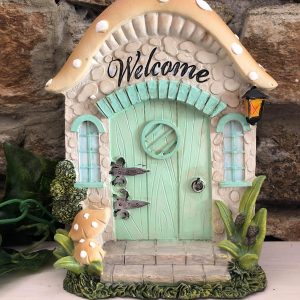Pastel Mushroom Welcome Fairy Door