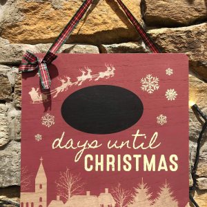 Days Until Christmas Chalkboard Countdown