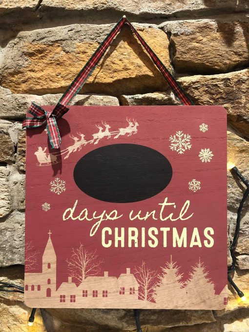 Days Until Christmas Chalkboard Countdown