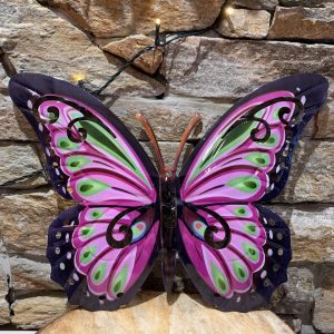 Large Metal Butterfly Pink