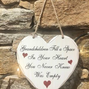 Grandchildren Wooden Heart Plaque