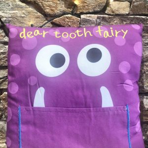 Tooth Fairy Cushion Monster Purple Large