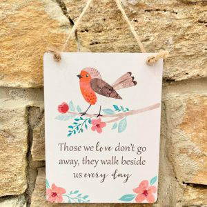 Little Wooden Robin Plaque - Those We Love