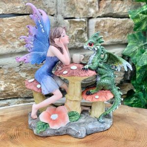 Dragon And Fairy At Tea Ornament