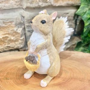 Squirrel with Basket Ornament