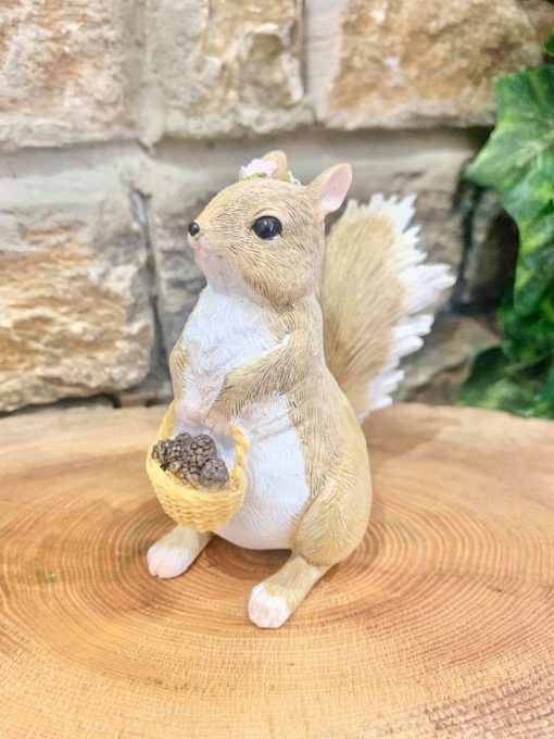 Squirrel with Basket Ornament