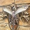 Art Deco Bronze Fairy Wall Mirror - Image 2