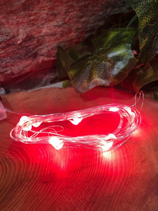LED Copper String Lights Red Static - Image 2