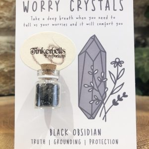 Worry Crystals Mini Chip Bottle - Black Obsidian