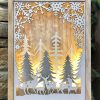 Deer Cut Out Diorama Light Up Wooden Frame