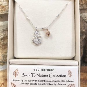 Back to Nature Acorn Leaf Necklace