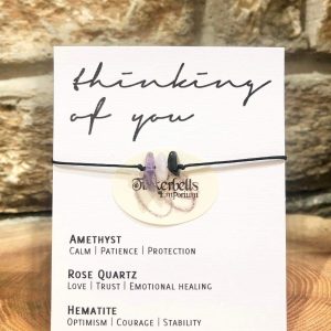 Thinking of You Crystal Bracelet Amethyst Rose Quartz and Hematite