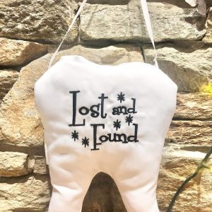 White Tooth Fairy Cushion Hanger Lost & Found