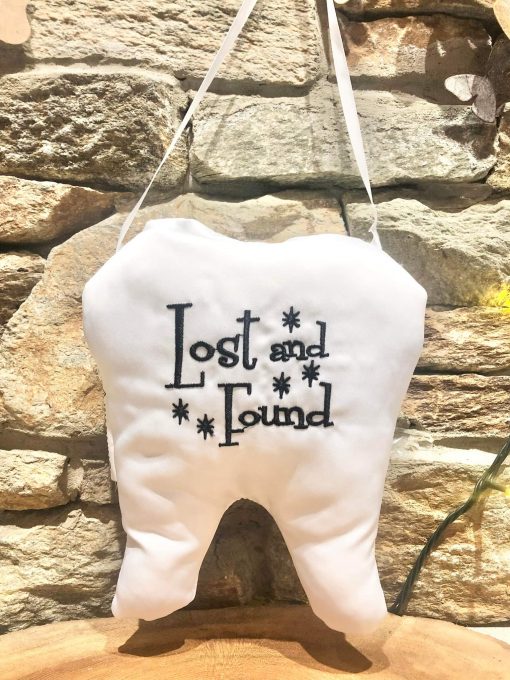 White Tooth Fairy Cushion Hanger Lost & Found