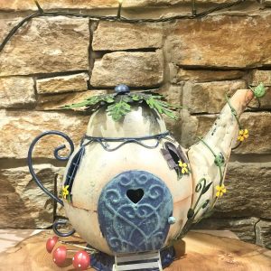 Teapot Metal Fairy House