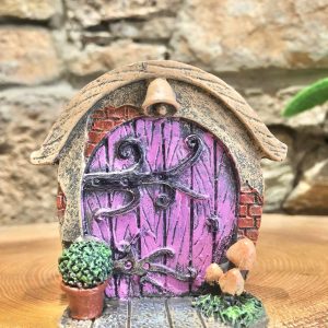 Mini Fairy Door Pink Toadstool