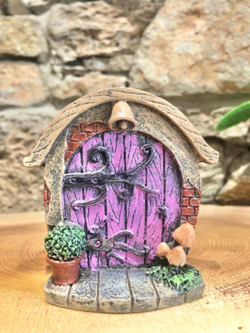 Mini Fairy Door Pink Toadstool