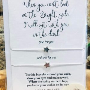 I’ll Sit With You In The Dark Double Wish String Bracelet