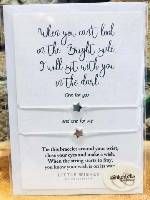 I’ll Sit With You In The Dark Double Wish String Bracelet