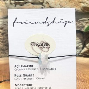 Friendship Crystal Bracelet Aquamarine Rose Quartz and Moonstone