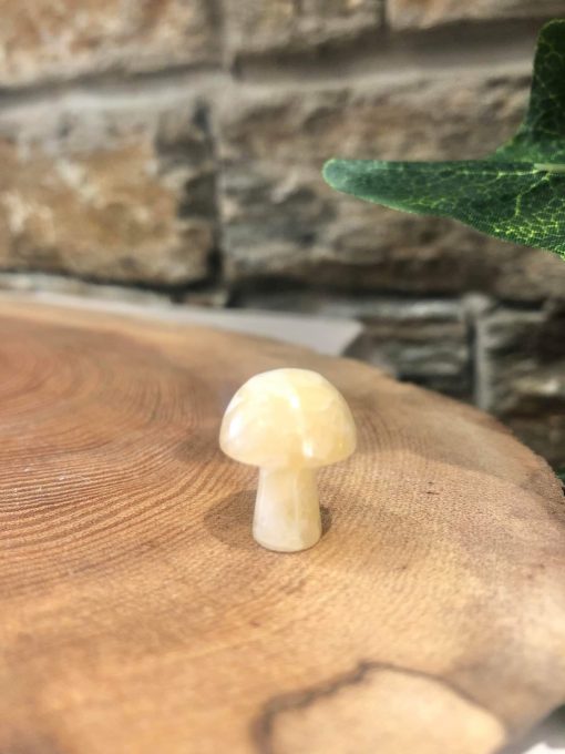 Yellow Calcite Crystal Mushroom