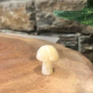 Yellow Calcite Crystal Mushroom
