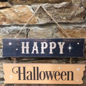 Happy Halloween Wooden Plaque