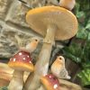 Triple Robins on Mushroom Ornament - Image 2