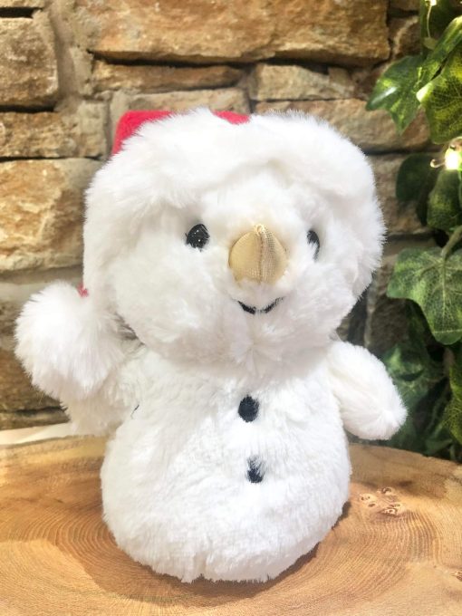 Plushy Snowman With Santa Hat
