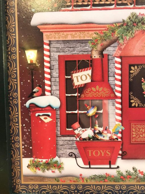 Christmas Toy Shop Frame with LED Lights Green - Image 2