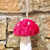 Red Velvet Hanging Mushroom
