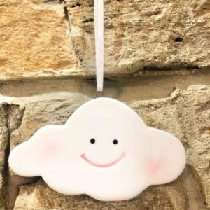 Ceramic Cloud Hanger Smile