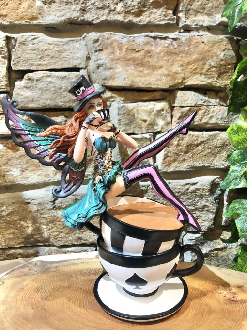 Alice In Wonderland Tea Time Mad Hatter Fairy Figurine