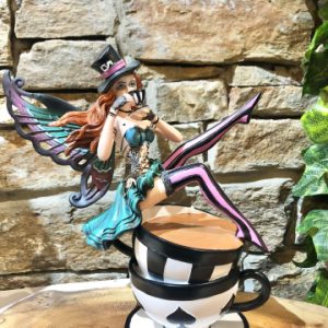 Alice In Wonderland Tea Time Mad Hatter Fairy Figurine