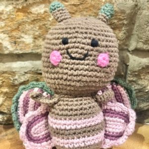 Organic Crochet Rattle Butterfly