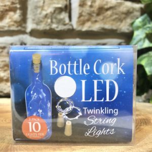 Bottle Cork LED Twinkling Ice White - Two Pack