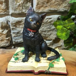 Black Cat on Ivy Book Ornament