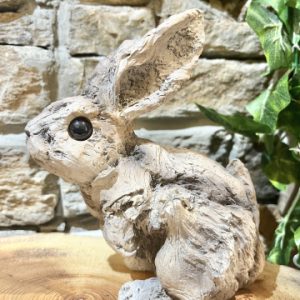 Wood Effect Baby Bunny Rabbit Ornament