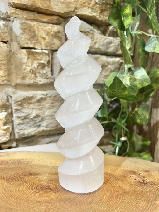 Spiral Selenite Crystal Tower 16cm