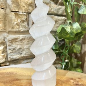 Spiral Selenite Crystal Tower 16cm