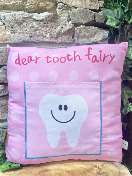 Tooth Fairy Cushion Pink Large