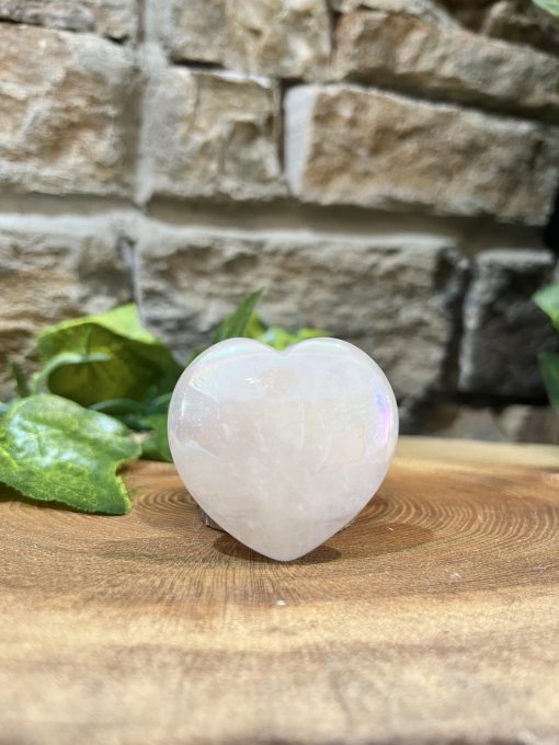 Rose Aura Quartz Crystal Heart 4cm