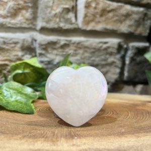 Rose Aura Quartz Crystal Heart 4cm