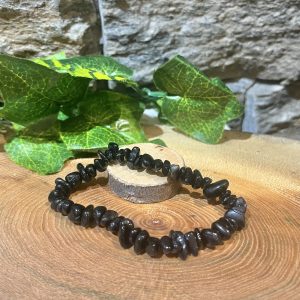 Crystal Chip Bracelet - Obsidian