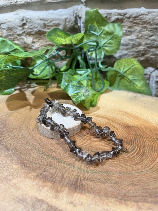 Crystal Chip Bracelet - Smoky Quartz
