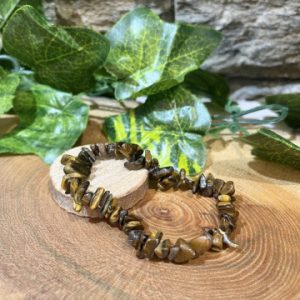 Crystal Chip Bracelet - Tiger Eye
