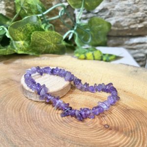 Crystal Chip Bracelet - Amethyst
