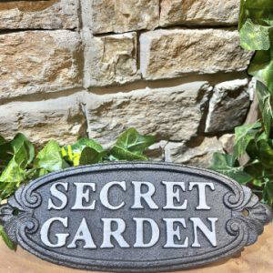 Secret Garden Cast Iron Metal Sign