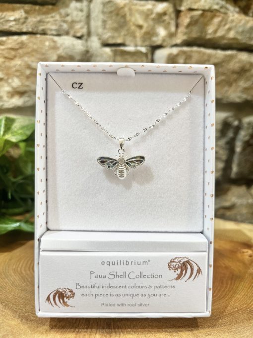 Paua Shell Bee Necklace